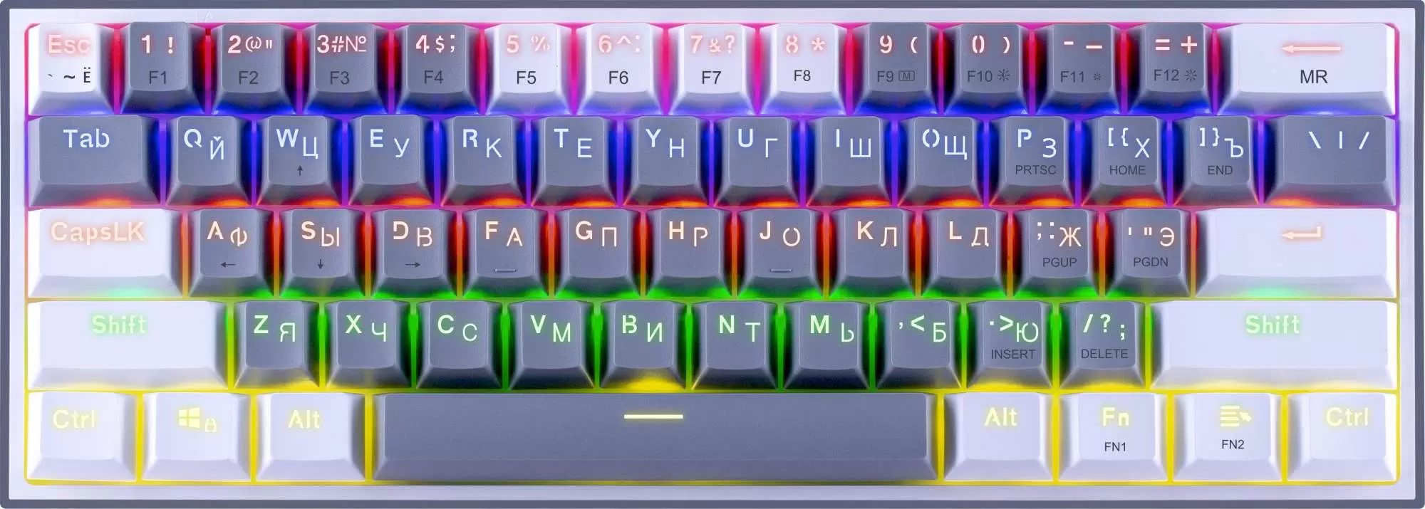 Проводная игровая клавиатура Redragon Fizz K617-R White/Gray (70675) - VLARNIKA в Донецке