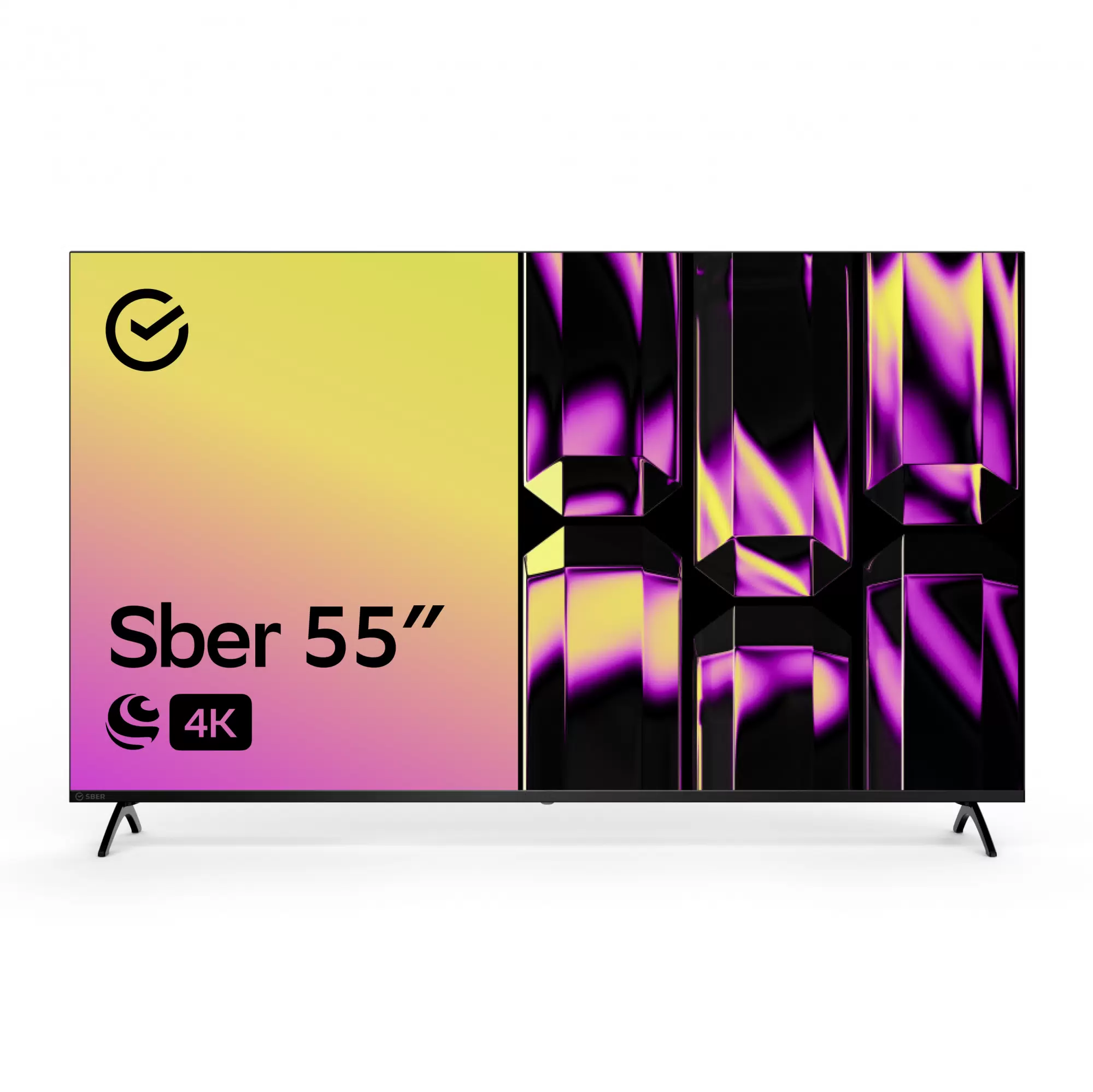 Телевизор Sber SDX-55U4123B, 55"(139 см), UHD 4K RAM 1,5GB - VLARNIKA в Донецке