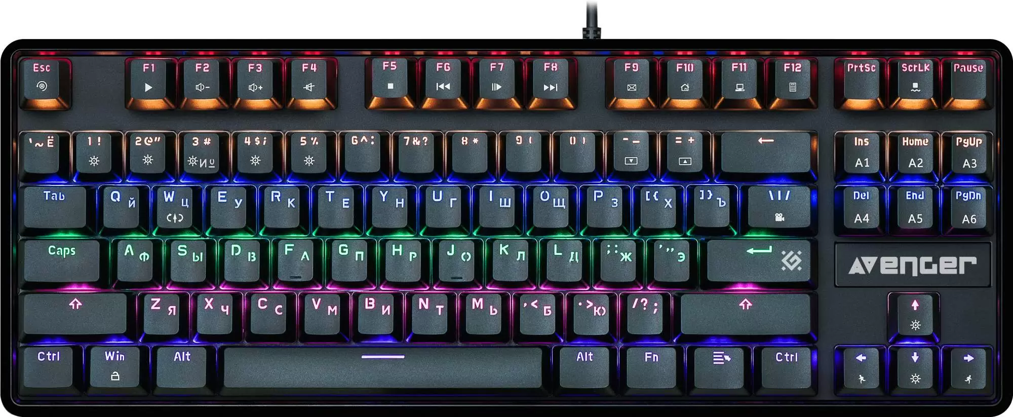 Проводная игровая клавиатура Defender Avenger черный (45410) - VLARNIKA в Донецке